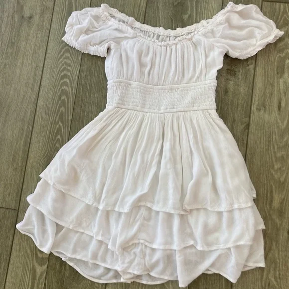 Hollister White Crinkle Skort Dress - Picture 2 of 4